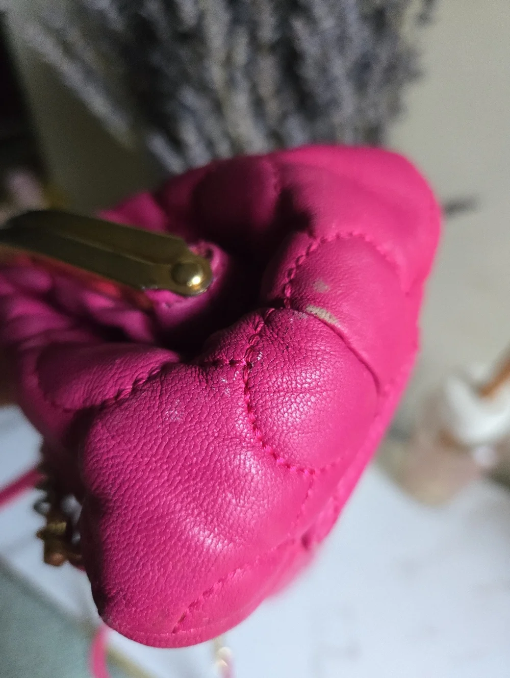 Rare Vintage Moschino Kisslock Pink Quilted Leather Shoulder Bag & Backpack